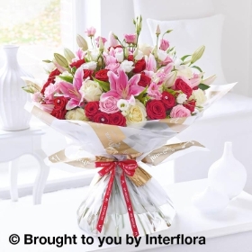 Happy Anniversary Ultimate Rose & Lily Hand tied