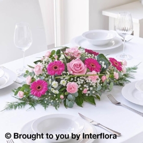 Pink Rose & Germini Centrepiece