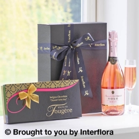 Sparkling Rose & Dessert Chocolates Gift Set