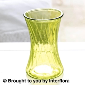 Swirl Nigella Glass Vase Lime