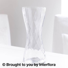Tall Twist Clear  Glass Vase