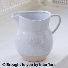 Chantilly Embossed  Ceramic Jug