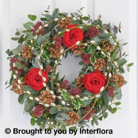 Rocking Rose Door Wreath