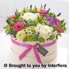 Happy Birthday Summer Florals Hatbox