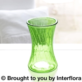 Swirl Nigella Glass Vase Lime