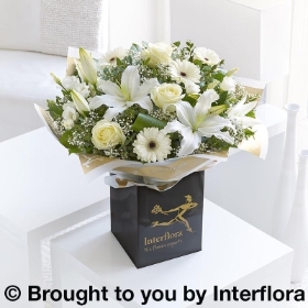 White Radiance Hand tied With Belgian Chocolates