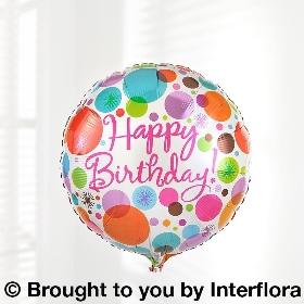Happy Birthday Vibrant Perfect Gift with Happy Birthday Balloon