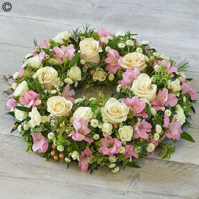 Wreath in Creams and Pinks