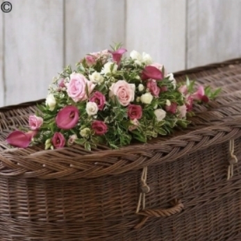 Petite Casket Spray in Pink