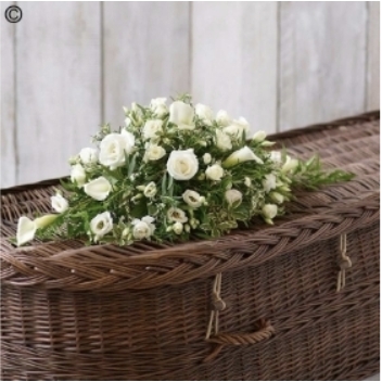 Petite Casket Spray in White