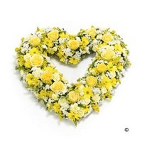 Open Heart in Yellow and White