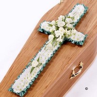 White Cross with White Posies