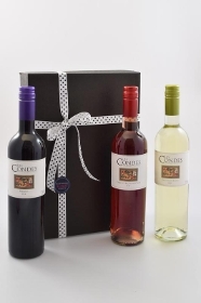 Gift Set of Red Rose and White Wine