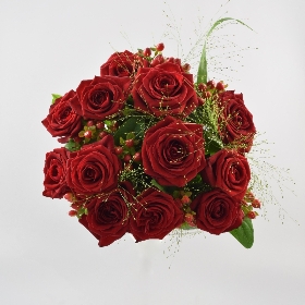 1. Contemporary Hand Tied of Red Roses