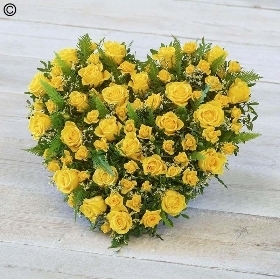Rose Heart in Yellow