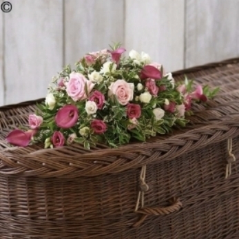Petite Casket Spray in Pink